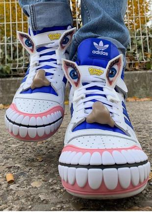 Шкіряні високі баскетбольні кросівки  adidas forum hi humanchives x kerwin frost 46-47 розмір
