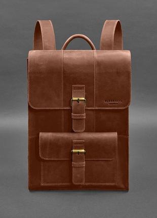 Кожаный рюкзак свето-коричневый crazy horse brit