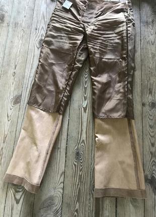 Брюки клешь замша 9