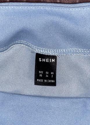 Юбка юбка женская shein голубая, в клетку размер xs-s4 фото