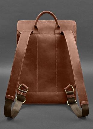 Шкіряний рюкзак світло-коричневий crazy horse brit3 фото