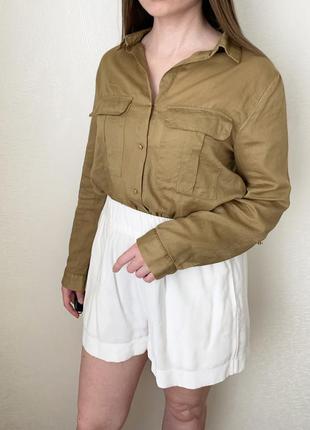 Рубашка, коричневая, h&m