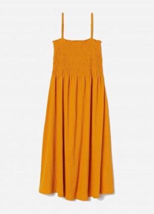 Сарафан міді від h&m в гірчичному кольорі