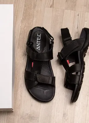Мужские кожаные сандалии antec black9 фото