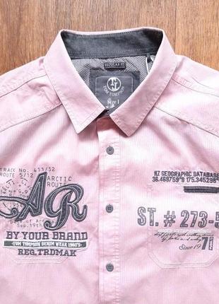 Тенниска розовая tompson, размер l, xl хлопок 100%