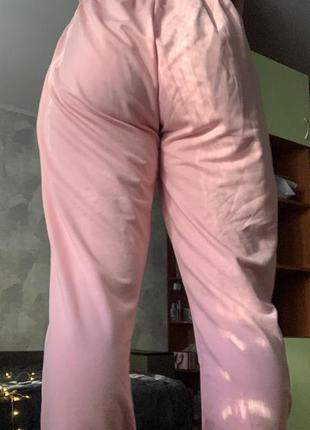 Женские розовые брюки, джоггеры3 фото