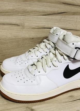 Кросівки шкіряні  nike air force one mid  оригінал9 фото