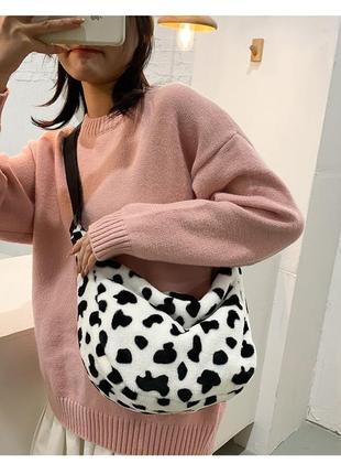 Сумка коровка из фибры