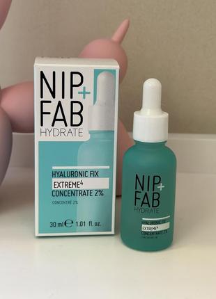 Концентрований тонік для обличчя сироватка nip+fab hyaluronic fix extreme4 2