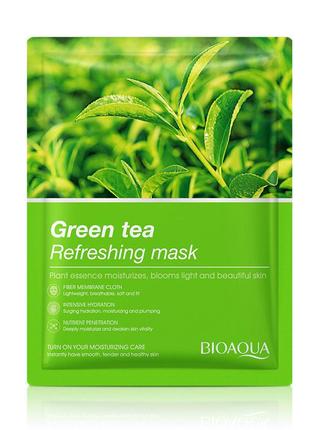 Маска для лица с экстрактом зеленого чая bioaqua green tea