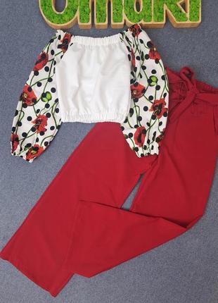 Брюки+блузка, костюм для дівчинки