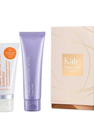 Набор косметики для умывания и ексфолиации кожи kate somerville exfolikate™ & goat milk mini duo 30 мл + 15 мл