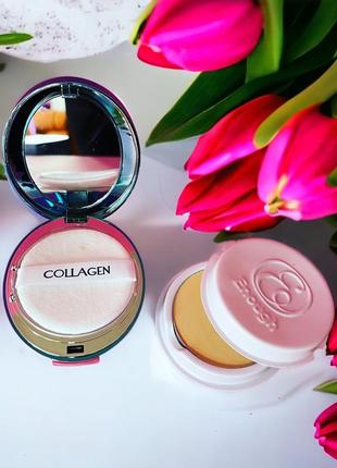 Пудра зволожувальна з колагеном enough collagen hydro moisture two way cake spf25 № 13++ із запаскою
