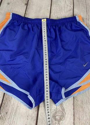 Спортивные беговые женские шорты велосипедки синие с трусиками shorts running nike6 фото