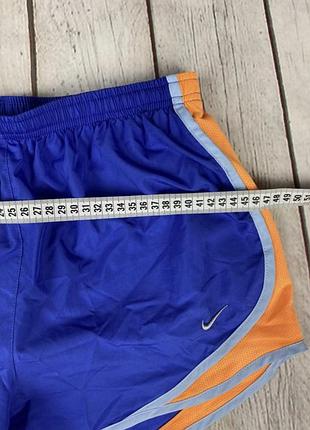 Спортивные беговые женские шорты велосипедки синие с трусиками shorts running nike7 фото