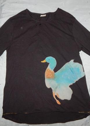 Реглан футболка с длинным рукавом модная  на девочку 13-14 лет