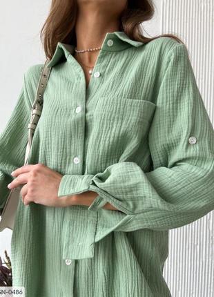 Сорочка жіноча зелена