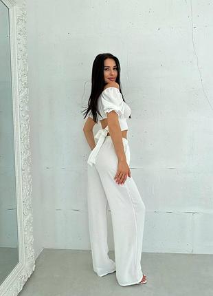 Летний комплект топ + брюки палаццо