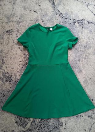 Брендовое короткое платье трапеция h&m, 40 размера.1 фото