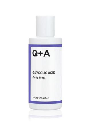 Тонер для обличчя з гліколевою кислотою q+a glycolic acid daily toner 100ml