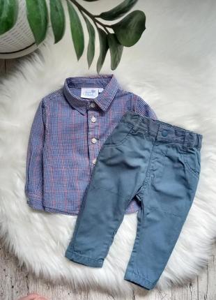 Стильний святковий комплект 
для хлопчика 
розмір 68 / 3-6 міс. / рубашка + штани