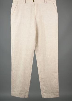 Marks spencer чоловічі лляні штани бежеві світло-коричневі літні розмір xs s 28 292 фото