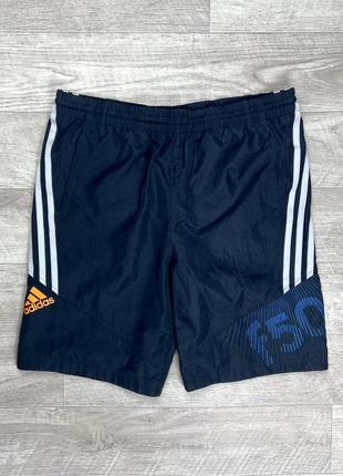 Adidas f-50 шорты 13-14 yrs 164 см l размер подростковые синие с принтом оригинал