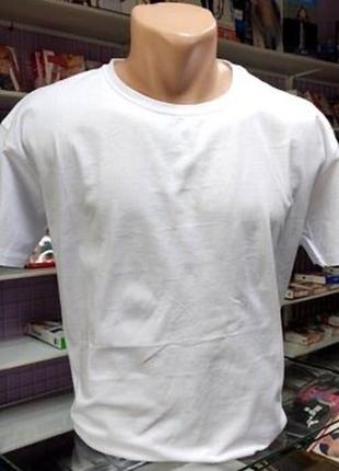 Футболка мужская leonidas белая однотонная 2xl, 3xl,