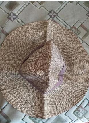 Пляжная шляпа панама из рафии