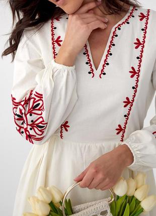 Платье вышиванка в украинском стиле5 фото