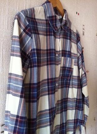 Рубашка в клетку h&m 3