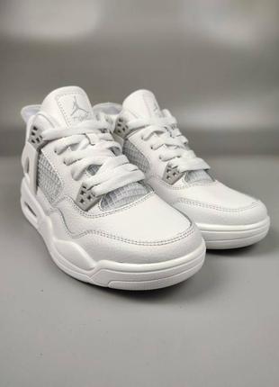 Nike air jordan 4 retro white1 фото