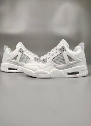 Nike air jordan 4 retro white6 фото