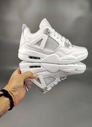 Nike air jordan 4 retro white3 фото