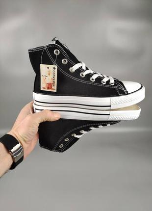 Converse all star hi black4 фото