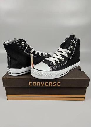 Converse all star hi black2 фото