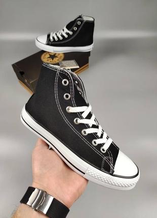 Converse all star hi black7 фото