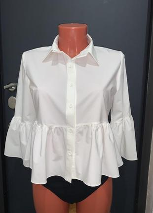 Рубашка белая блузка1 фото