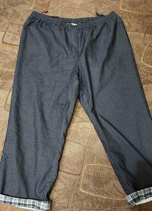 Укорочені стрейчеві брюки з підкладкою