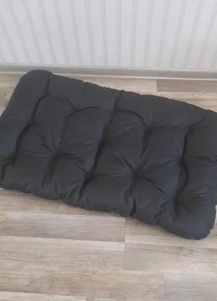 Лежак для собак 85х63х10см лежанка матрас для средних пород двухсторонний цвет серый с черным4 фото