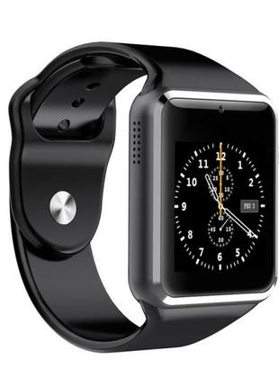 Смарт-часы smart watch a1 умные электронные со слотом под sim-карту + карту памяти micro-sd. цвет: черный2 фото