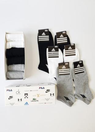 Подарочный набор 6шт коротких носков под бренд, мужские короткие носки, носки мужские, укороченные мужские носки