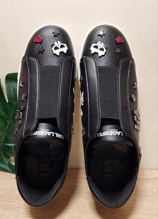 Кеди кеды кроссовки кросівки karl lagerfeld шкіряні кожанные 37, 38, 39, 41-41.5 р. оригинал7 фото