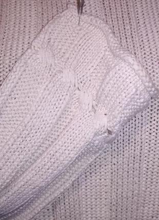 Белый хлопковый свитер большого размера2 фото