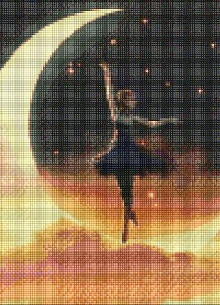 Алмазна мозаїка "місячна принцеса" ідейка amo7460 40х40 см