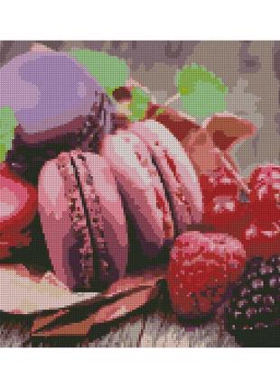 Алмазна мозаїка "малиновий настрій" ідейка amo7049 40х50 см