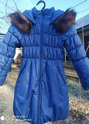 Пальто зимнее бемби 128р.