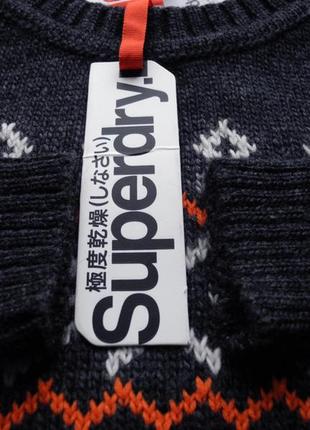 Мужская кофта тепленькая с шерстью superdry vintage m