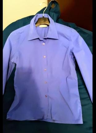 Сорочка рубашка liz claiborne бузково блакитна бавовна3 фото