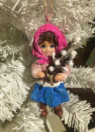 Новорічна іграшка малятко дитина українка сувенір на подарунок ручна робота